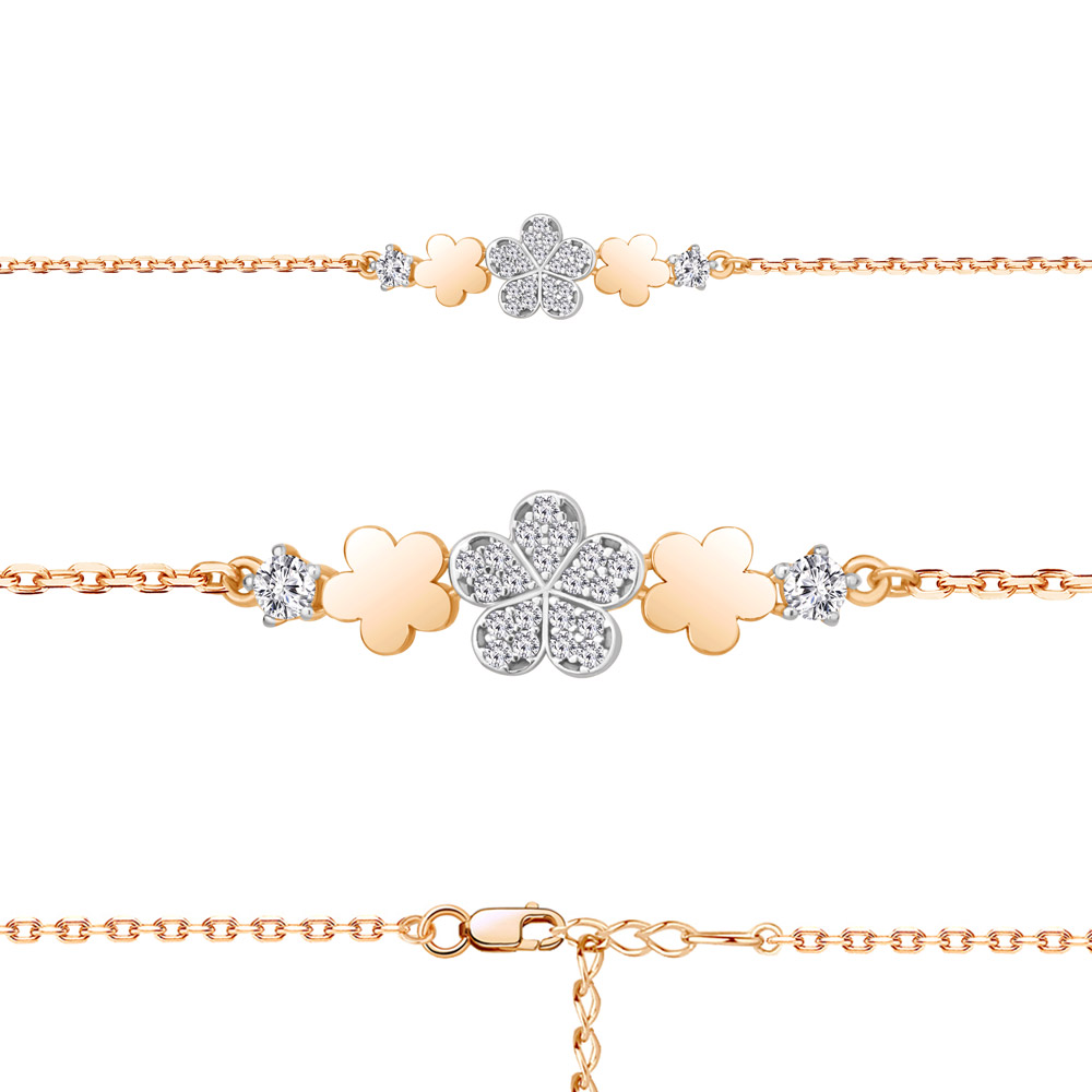 

Браслет из серебра с фианитом р.  Aquamarine 74627А_925_з, 74627А_925_з