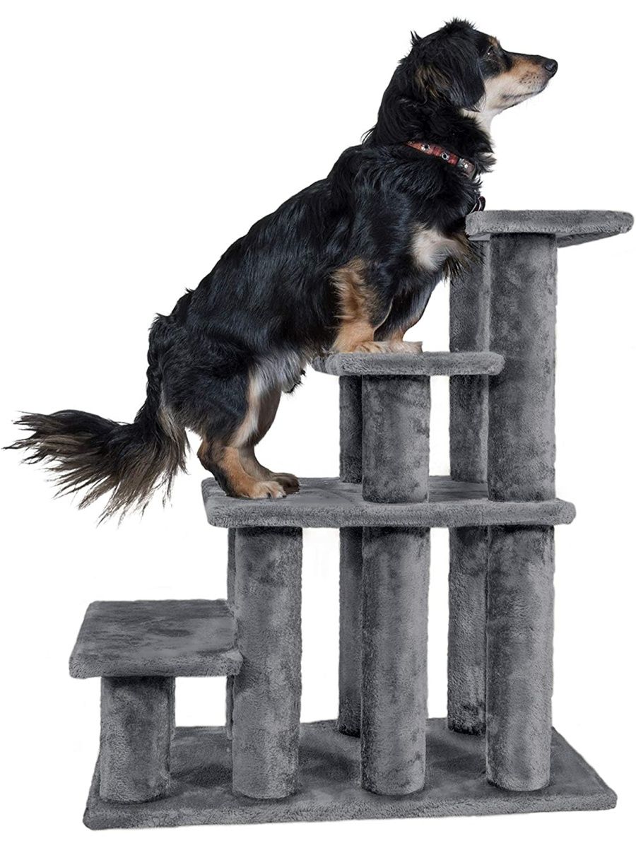 Лестница для собак и кошек Pet БМФ с регулировкой высоты, серая