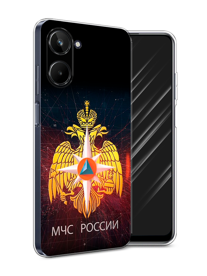 

Чехол Awog на Realme 10 4G "МЧС России", Черный;желтый;красный, 2512150-5