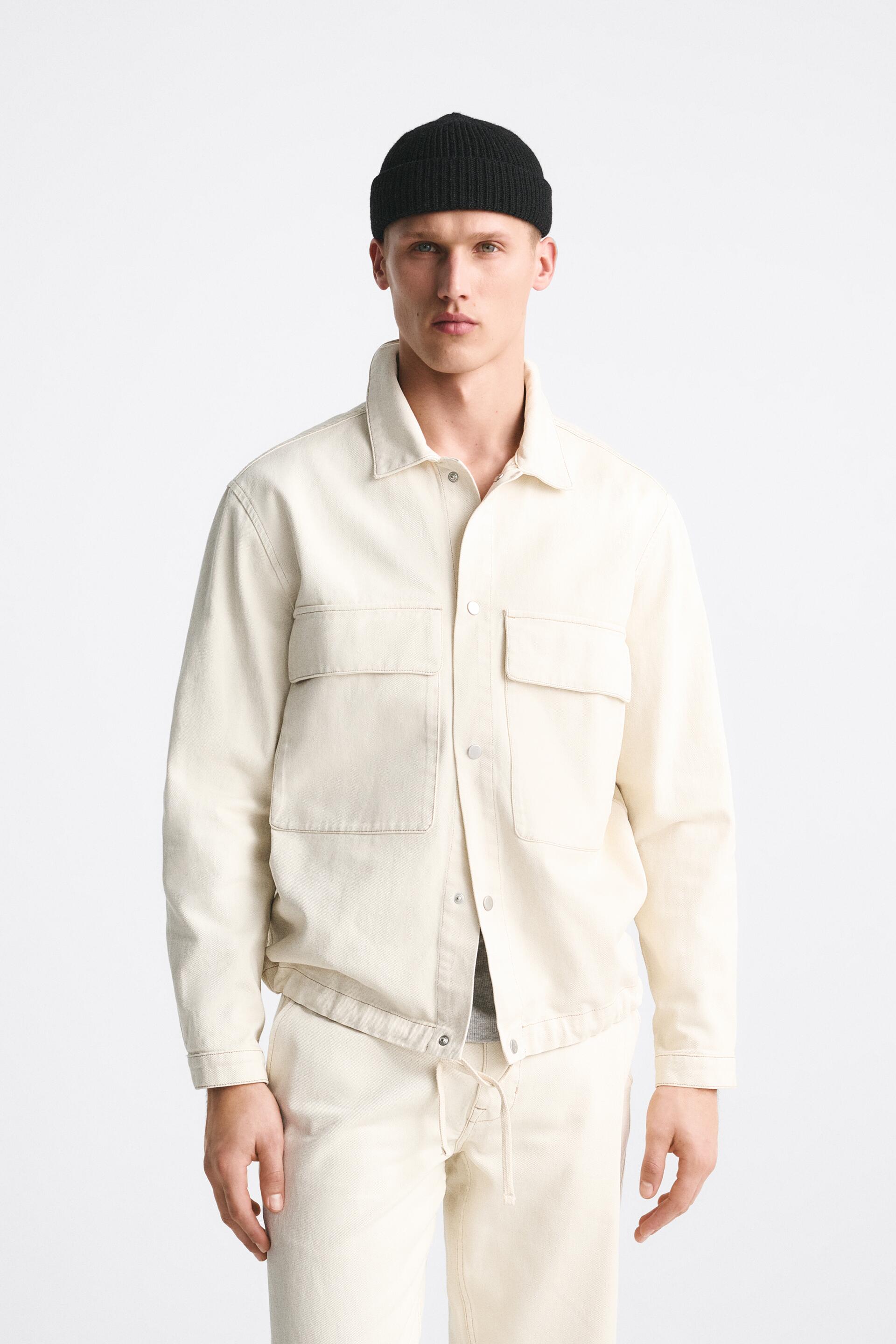 

Рубашка мужская ZARA 06917468 белая M (доставка из-за рубежа), Белый, 06917468