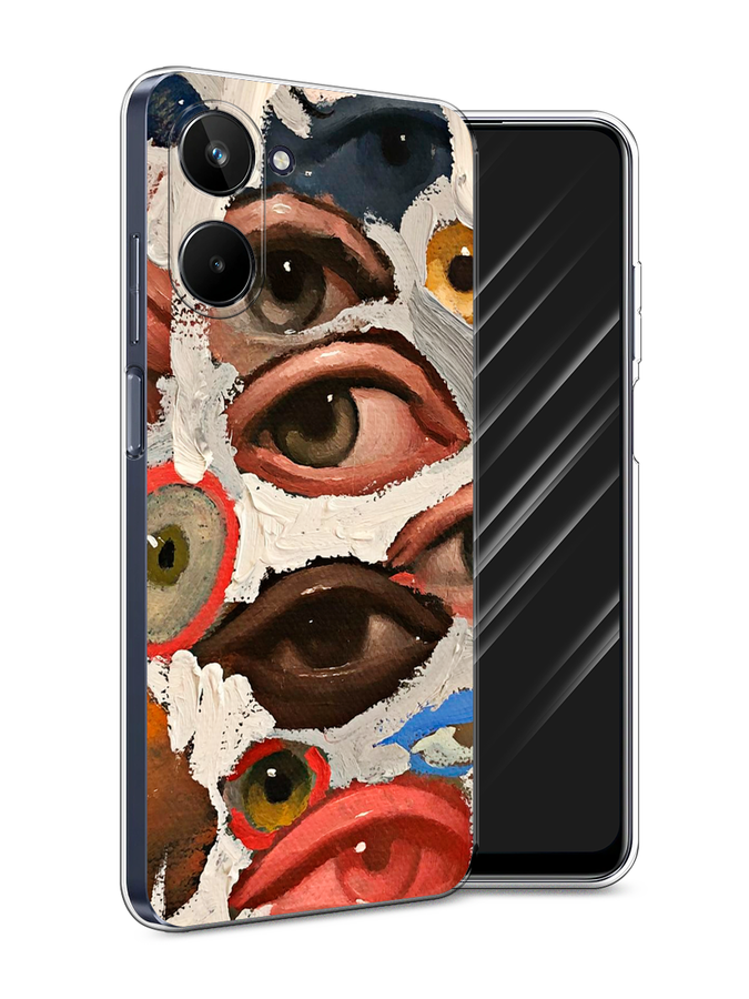 

Чехол Awog на Realme 10 4G "Глаза масляная живопись", Серый;бежевый;красный, 2512150-7