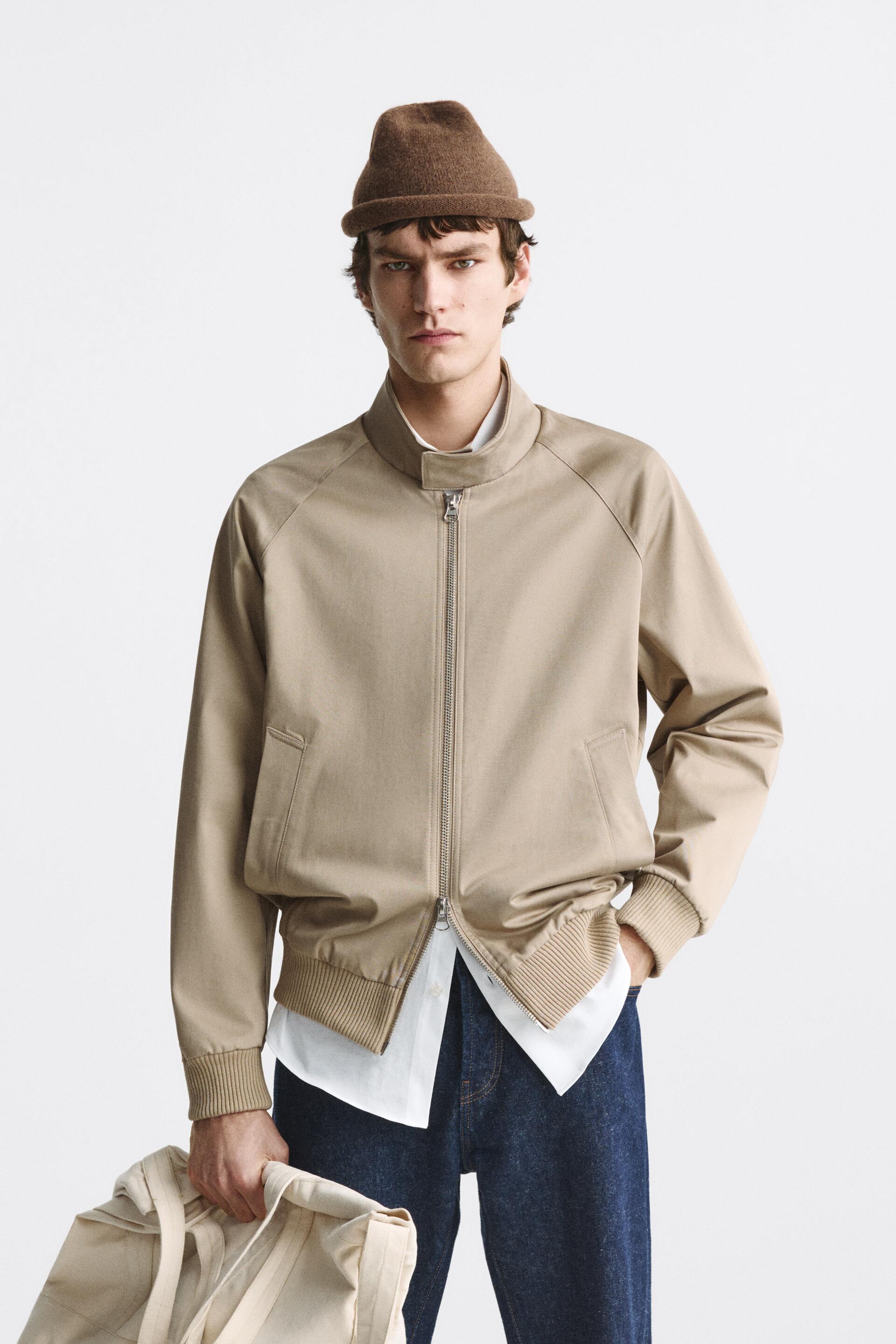 

Бомбер мужской ZARA 06861482 бежевый L (доставка из-за рубежа), 06861482