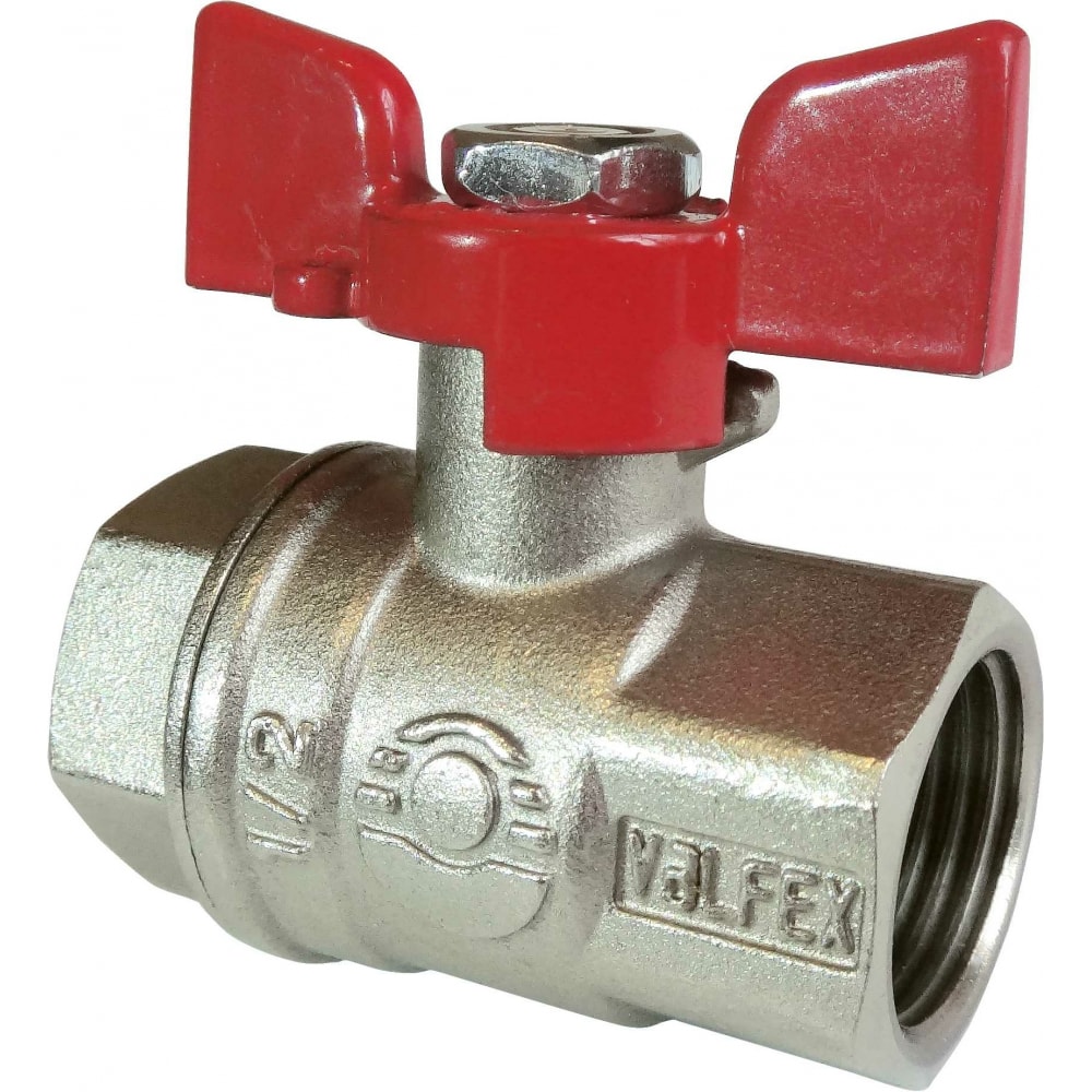 

Шаровой кран VALFEX PREMIUM для воды, 3/4" ВР/ВР, бабочка VF.217.NB1.034.PREMIUM, Красный