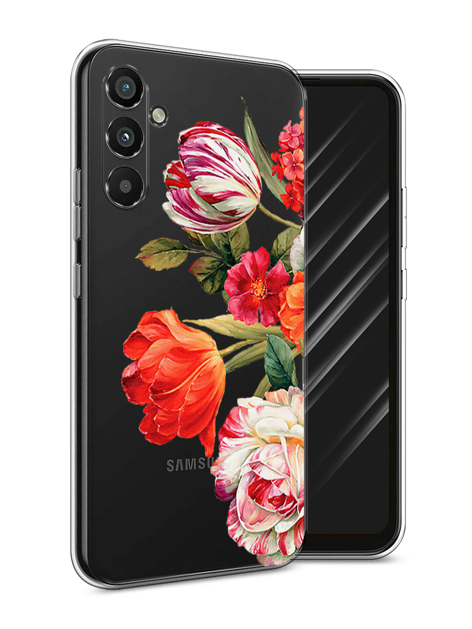 

Чехол Awog на Samsung Galaxy A34 "Весенний букет", Красный;розовый;зеленый, 2107850-8