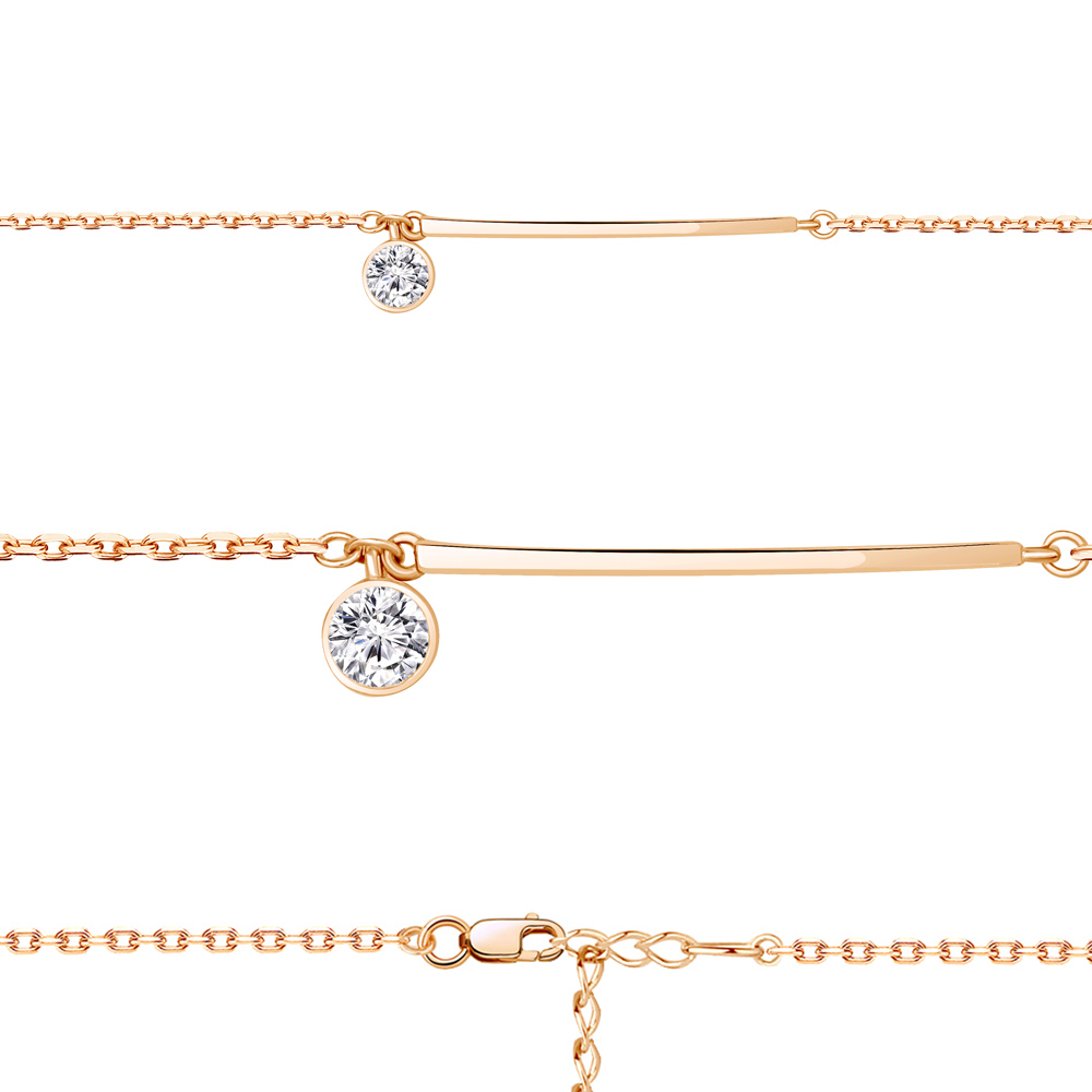 

Браслет из серебра с фианитом Aquamarine Aquamarine 74624А_925_з р. 17, 74624А_925_з