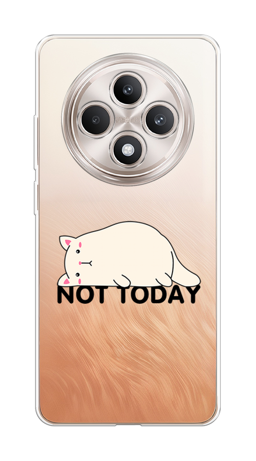 

Чехол на Oppo Reno 12F "Cat not today", Белый;розовый;черный, 2517850-1