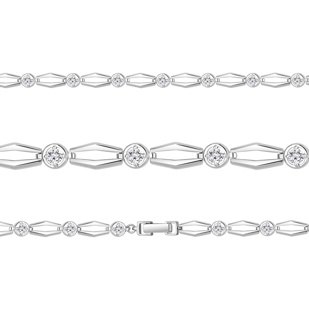 

Браслет из серебра с фианитом р. 18 Aquamarine 74620А_925_р, 74620А_925_р