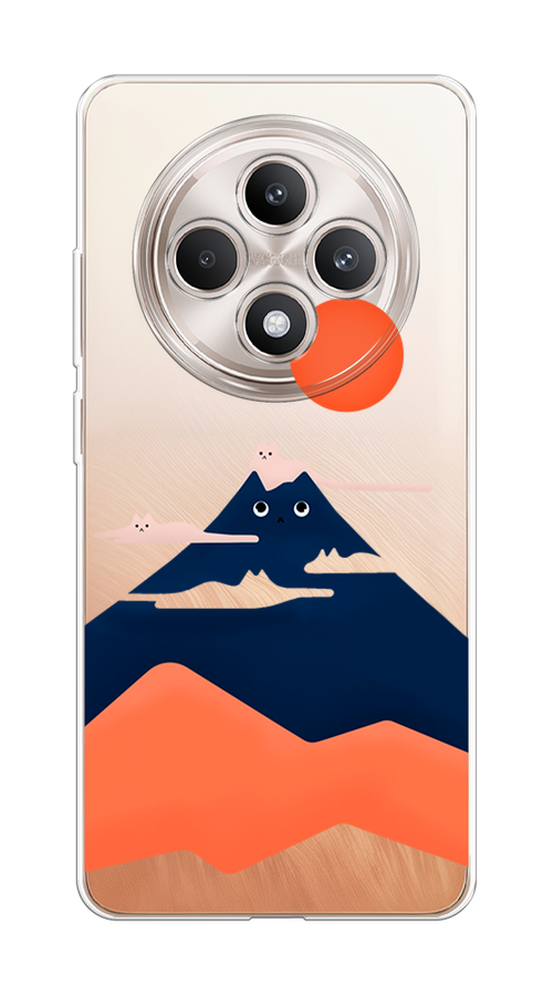 

Чехол на Oppo Reno 12F "Кот-гора", Черный;оранжевый, 2517850-1