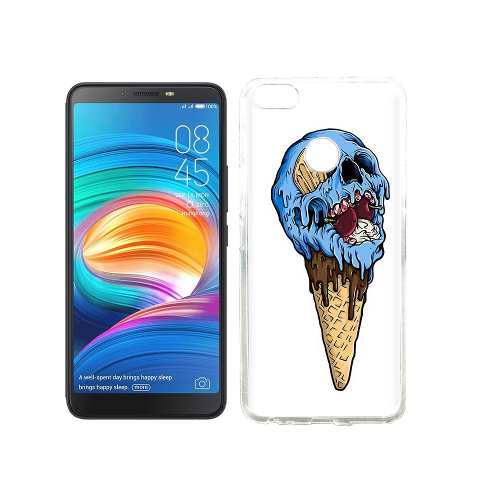 

Чехол MyPads Tocco для Tecno Camon X мороженное череп, Прозрачный, Tocco
