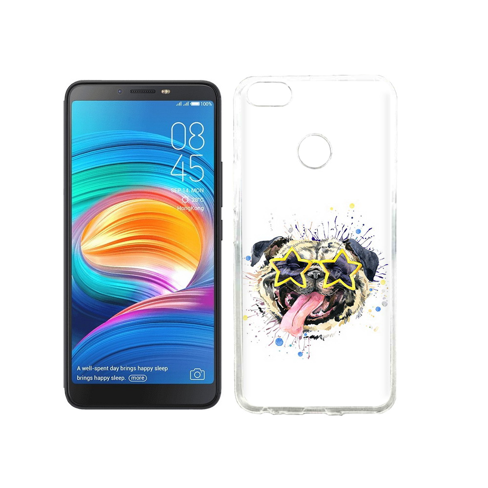 

Чехол MyPads Tocco для Tecno Camon X мопс боксер, Прозрачный, Tocco