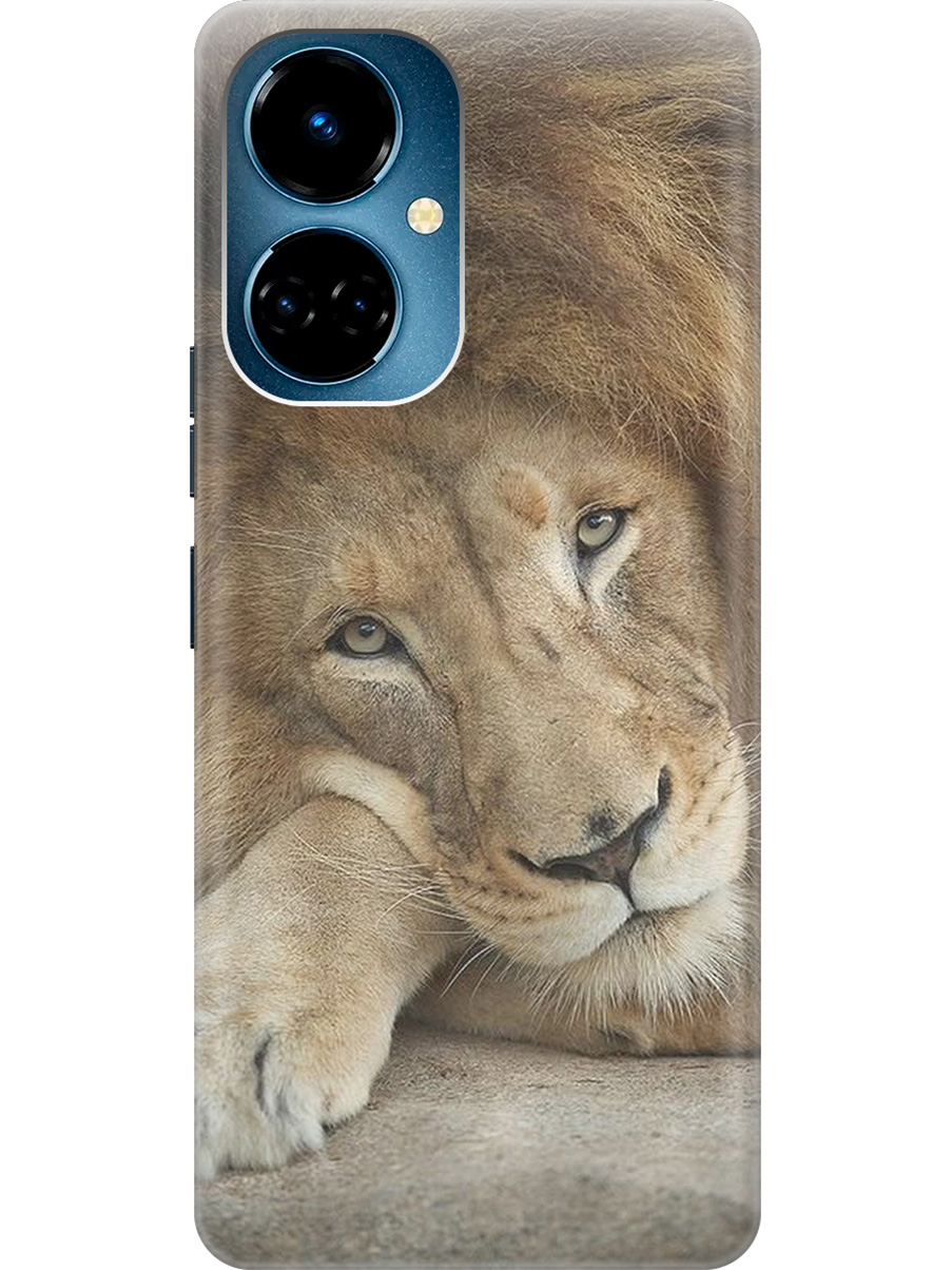 

Силиконовый чехол на Tecno Camon 19 / 19 Pro с рисунком "Спокойный лев", Желтый;оранжевый, 20011877