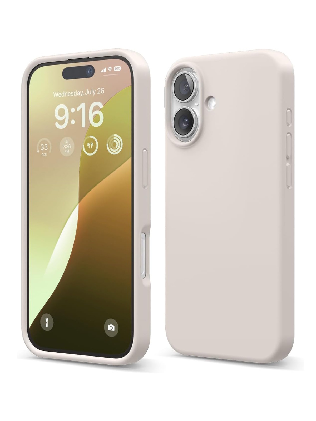 

Чехол Elago для iPhone 16 силиконовый Liquid silicone с Soft touch, бежевый