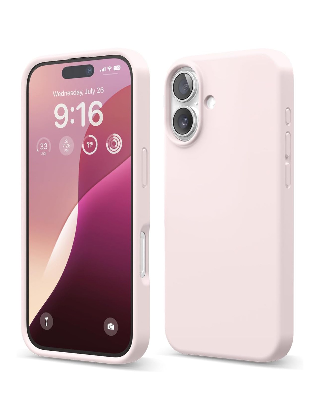 

Чехол Elago для iPhone 16 силиконовый Liquid silicone Soft touch, розовый