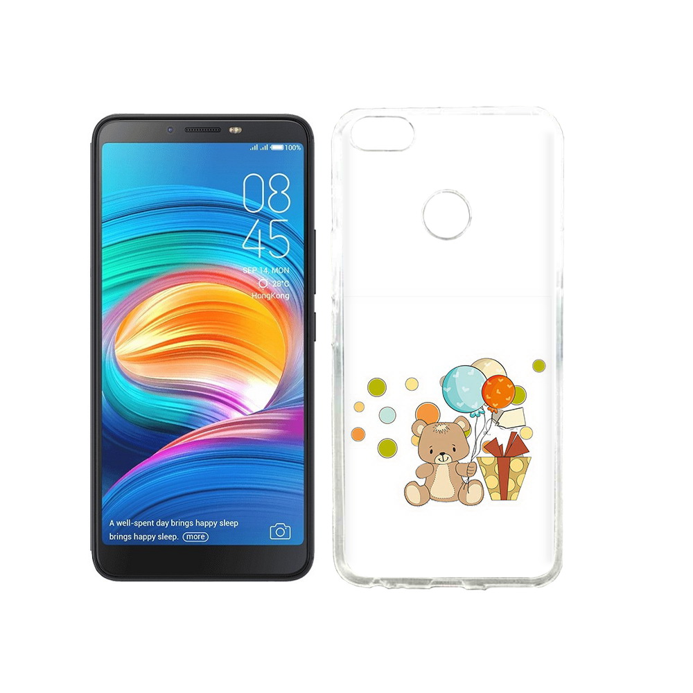 

Чехол MyPads Tocco для Tecno Camon X медвеженок с подарком, Прозрачный, Tocco