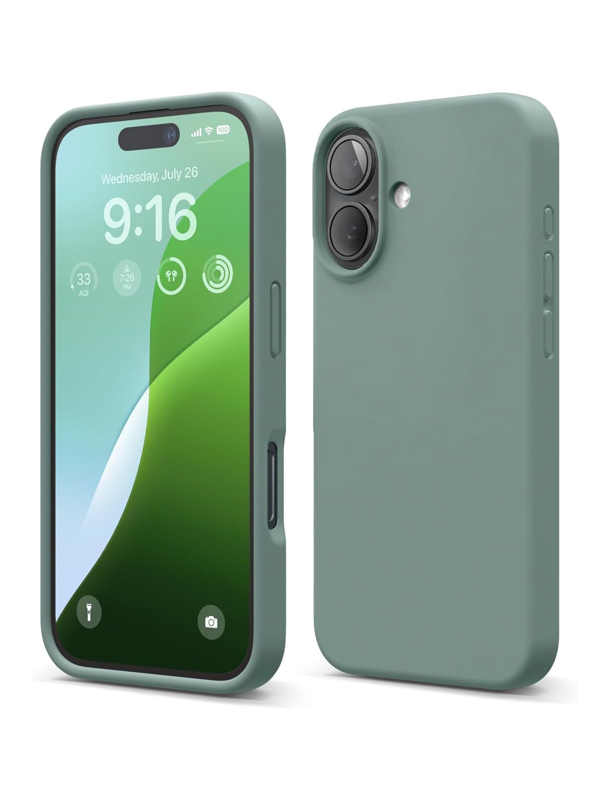 

Чехол Elago для iPhone 16 силиконовый Liquid silicone с Soft touch, зеленый