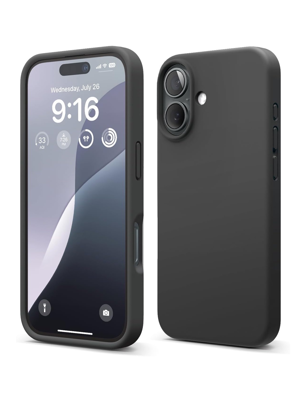 

Чехол Elago для iPhone 16 силиконовый Liquid silicone с Soft touch, черный