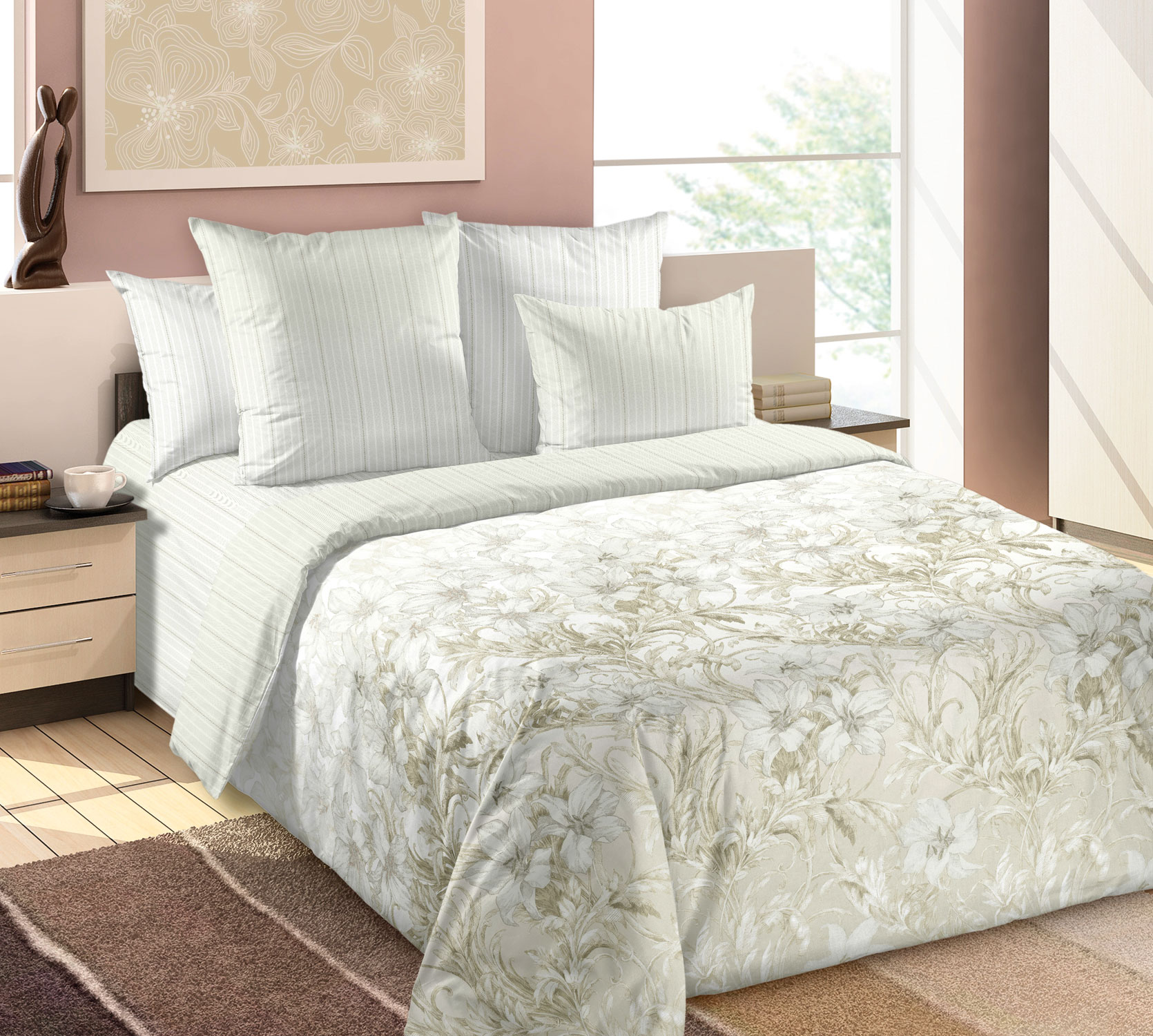 

Постельное Белье Аллегория 1 6250ПН Семейный Перкаль 100% хлопок