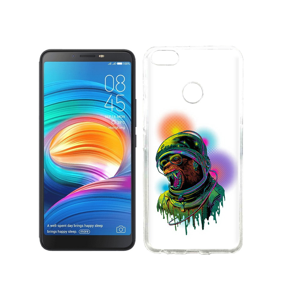 

Чехол MyPads Tocco для Tecno Camon X медведь космонавт, Прозрачный, Tocco