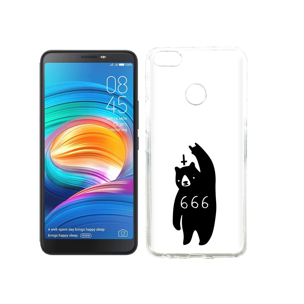 

Чехол MyPads Tocco для Tecno Camon X медведь 666, Прозрачный, Tocco