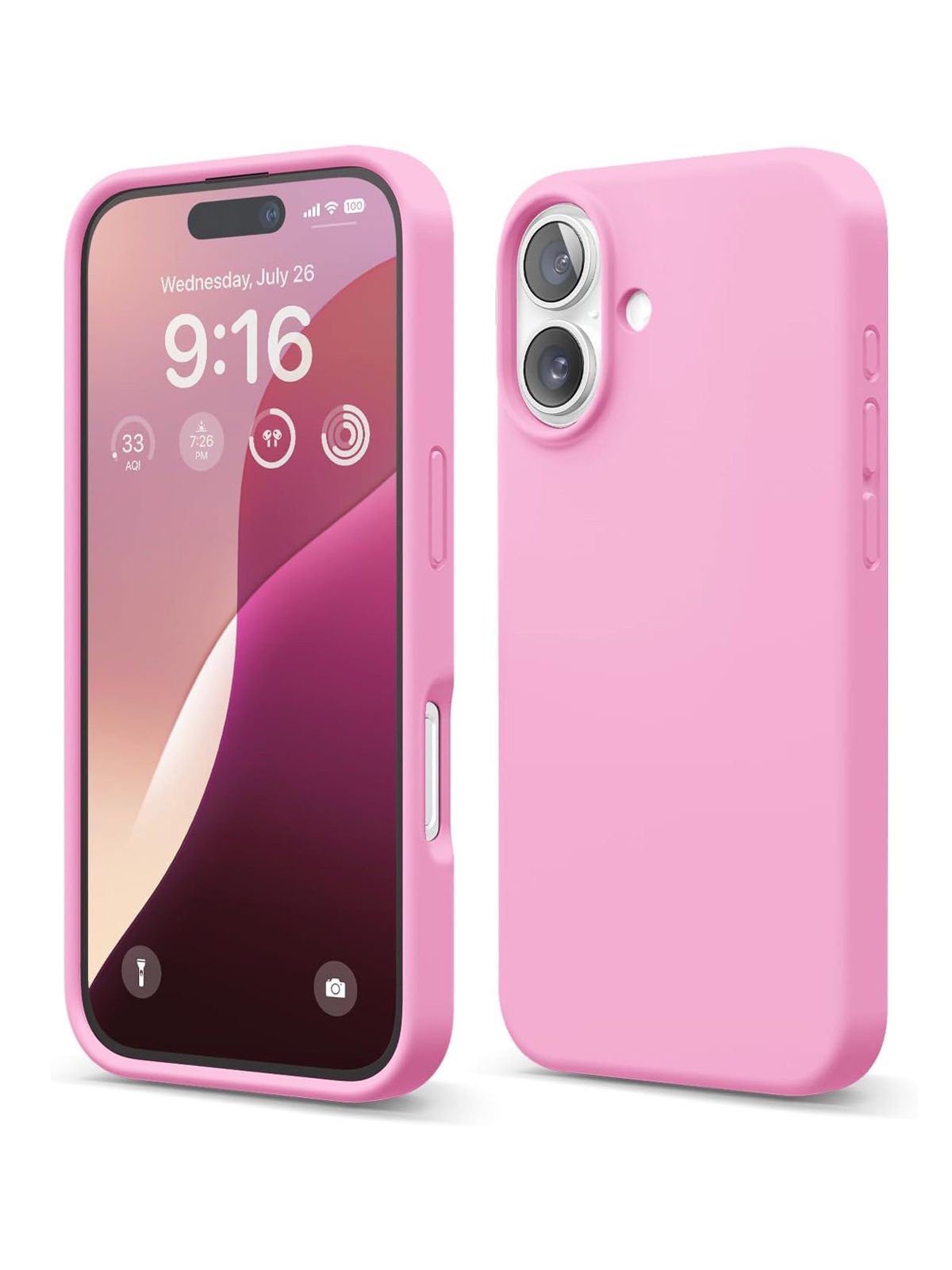 

Чехол Elago для iPhone 16 силиконовый Liquid silicone с Soft touch, розовый