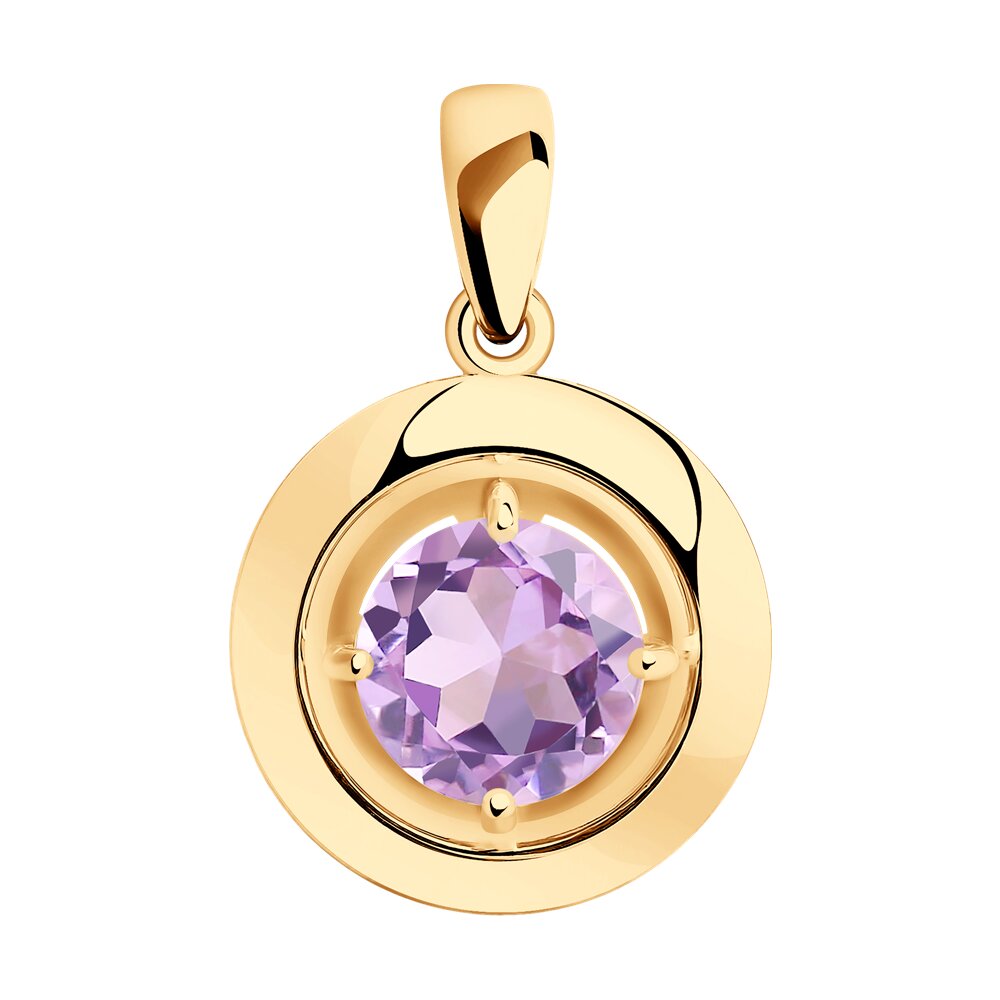 

Кулон из серебра Diamant 93-330-00782-2, аметист, 93-330-00782-2