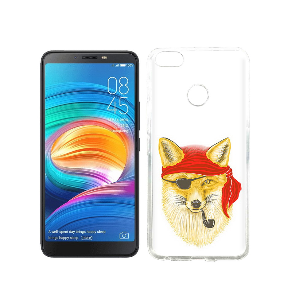 

Чехол MyPads Tocco для Tecno Camon X лиса-пират, Прозрачный, Tocco