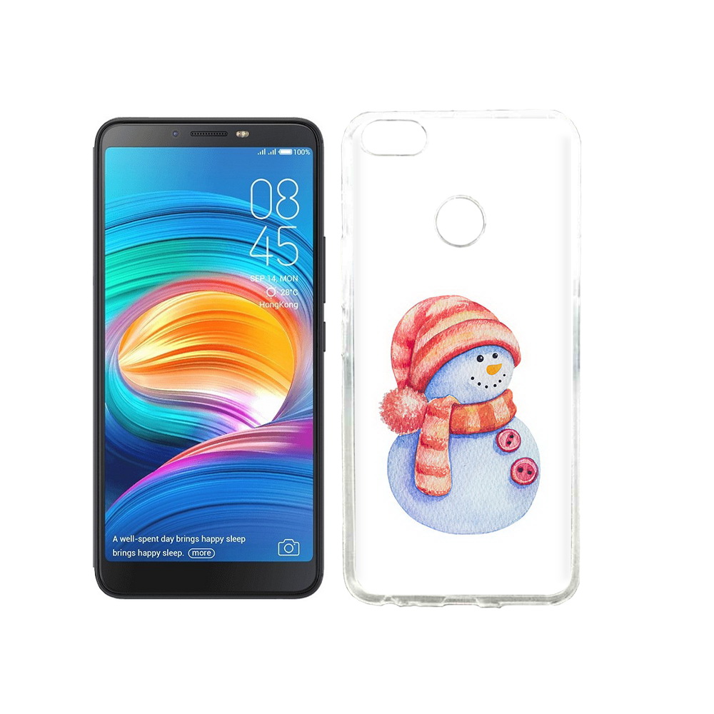 

Чехол MyPads Tocco для Tecno Camon X Веселый снеговик, Прозрачный, Tocco