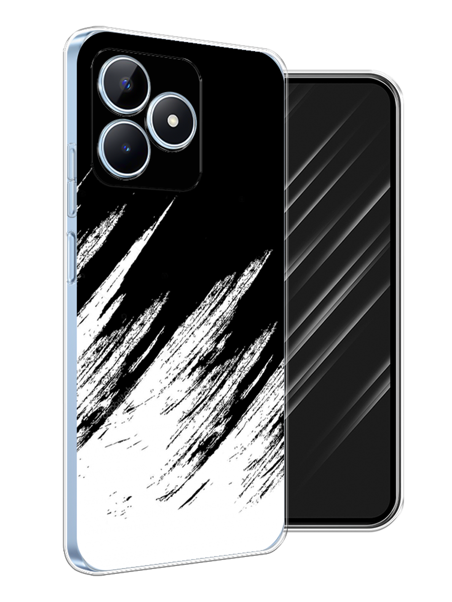 

Чехол Awog на Realme C60 "Черно белые брызги", Черный;белый;бежевый, 2516550-1