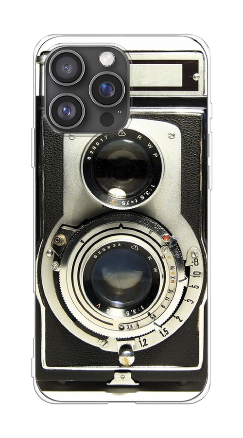 

Чехол на Apple iPhone 16 Pro Max "Старинный фотоаппарат", Серый;черный, 16350-1