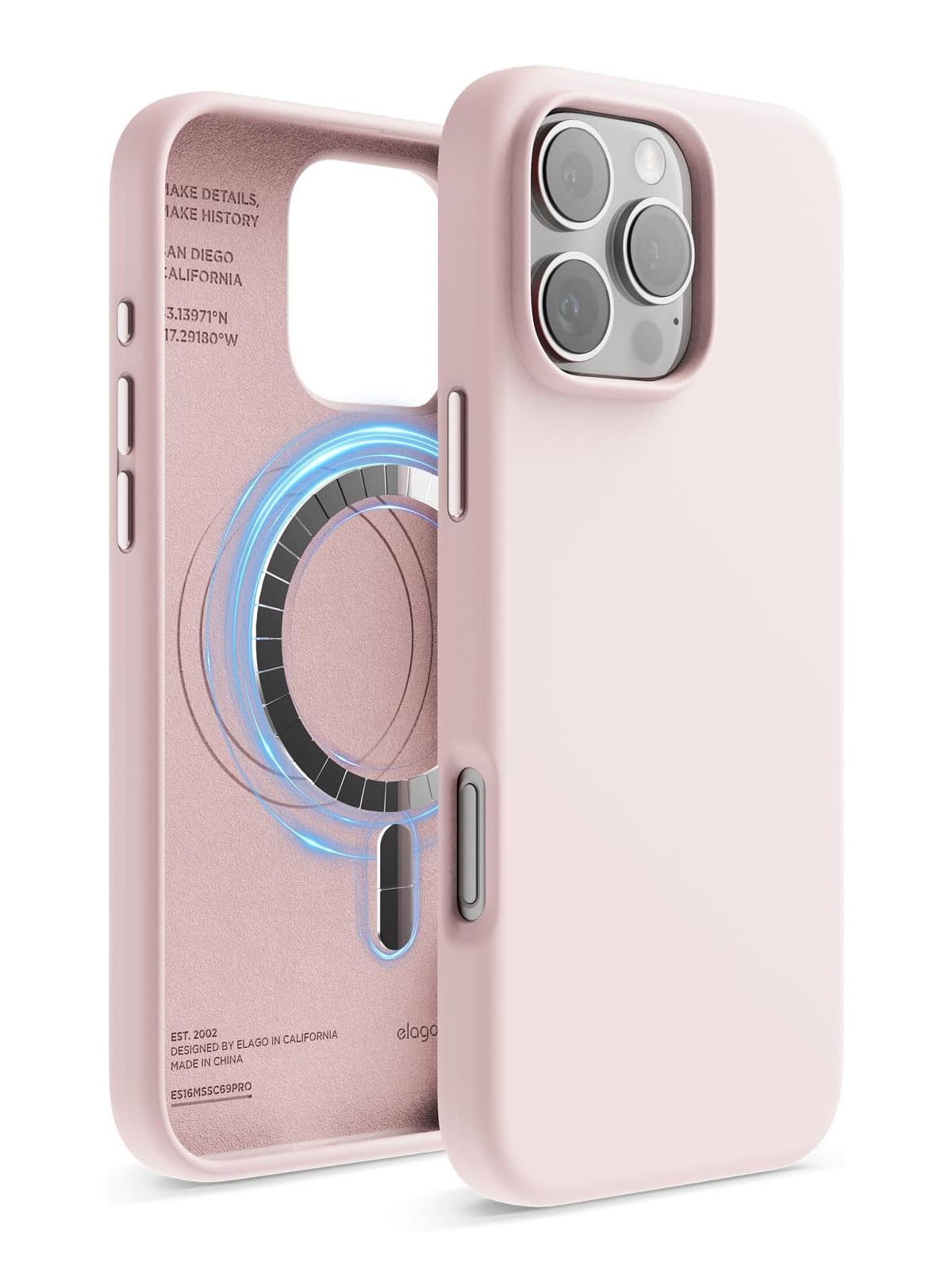 

Чехол Elago для iPhone 16 Pro Max силиконовый Liquid silicone с MagSafe, розовый