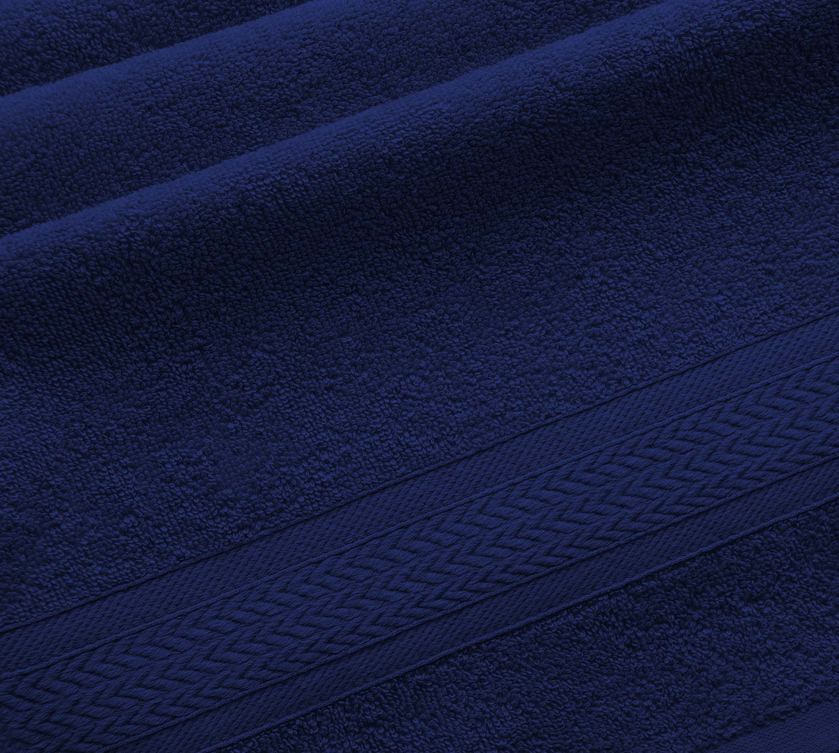 Полотенце Махровое с бордюром Утро темно-синий 40х70 100% Хлопок