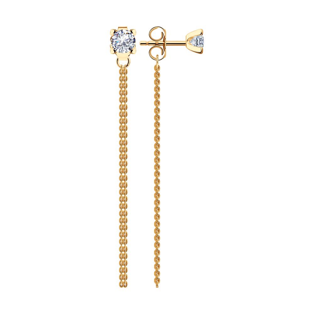 

Серьги джекеты из серебра Diamant 93-122-01493-1, фианит, 93-122-01493-1