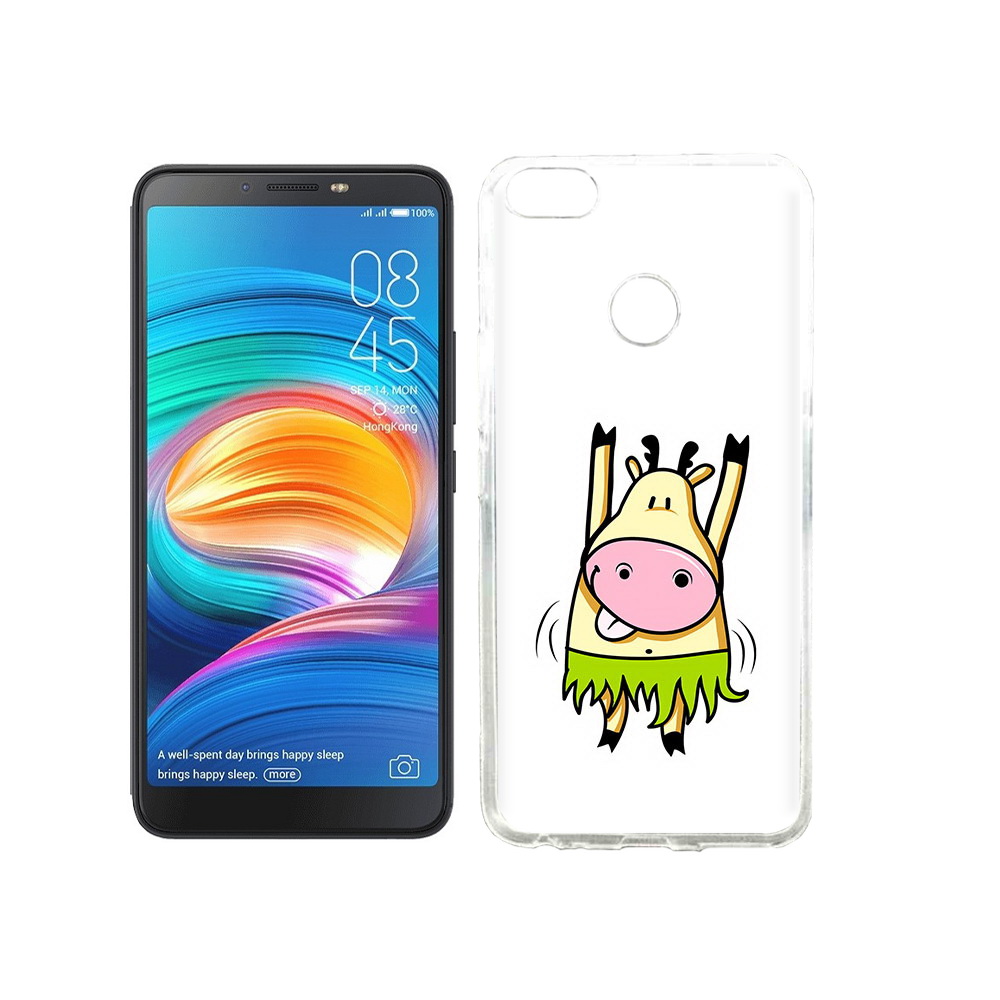

Чехол MyPads Tocco для Tecno Camon X Веселая корова, Прозрачный, Tocco