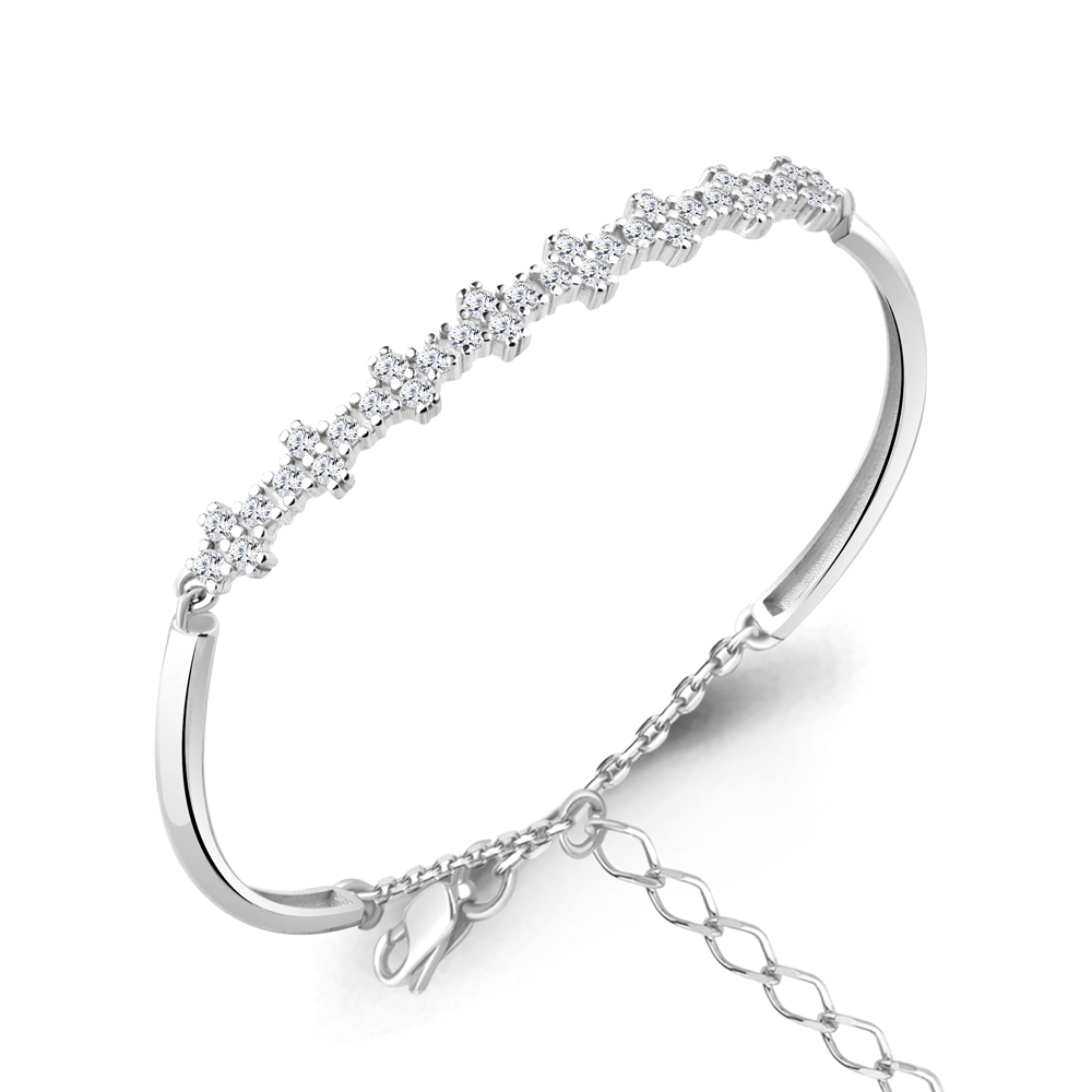 

Браслет из серебра с фианитом Aquamarine Aquamarine 74617А_925_р р. 17, 74617А_925_р