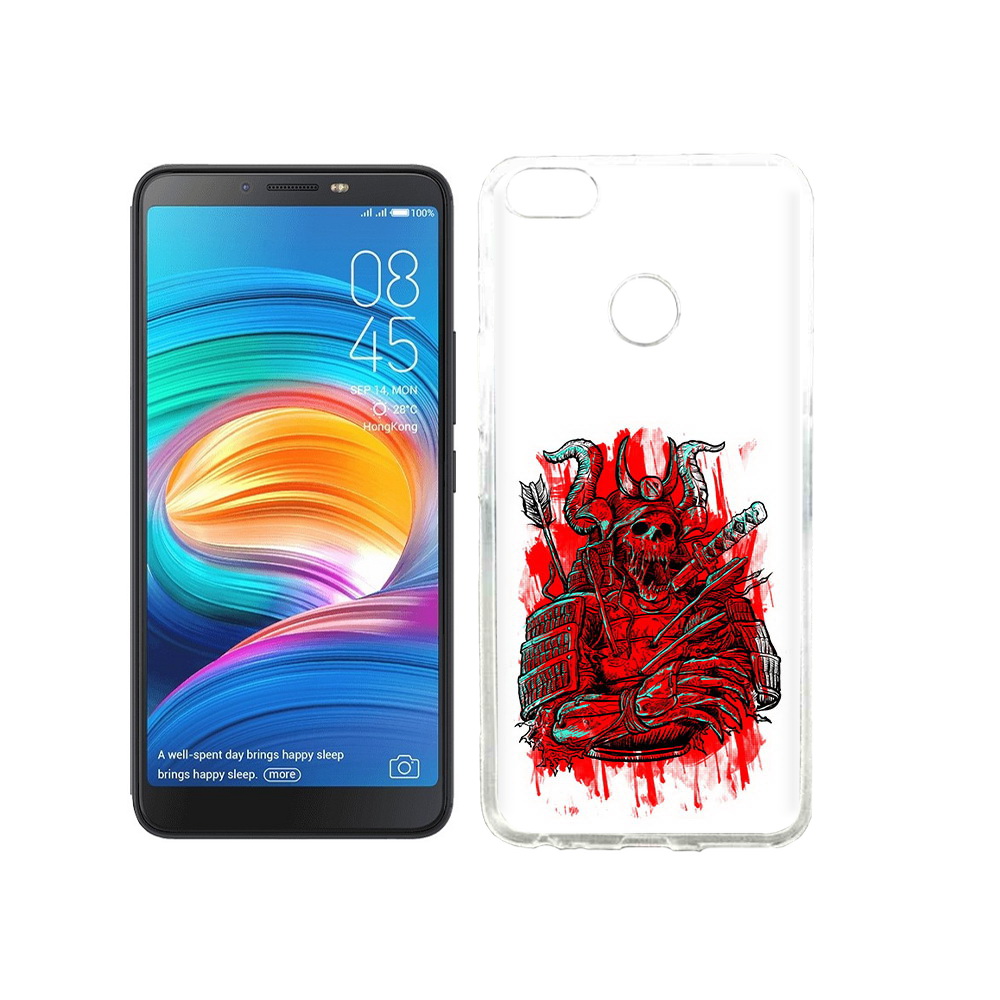 

Чехол MyPads Tocco для Tecno Camon X красный скелет воин, Прозрачный, Tocco