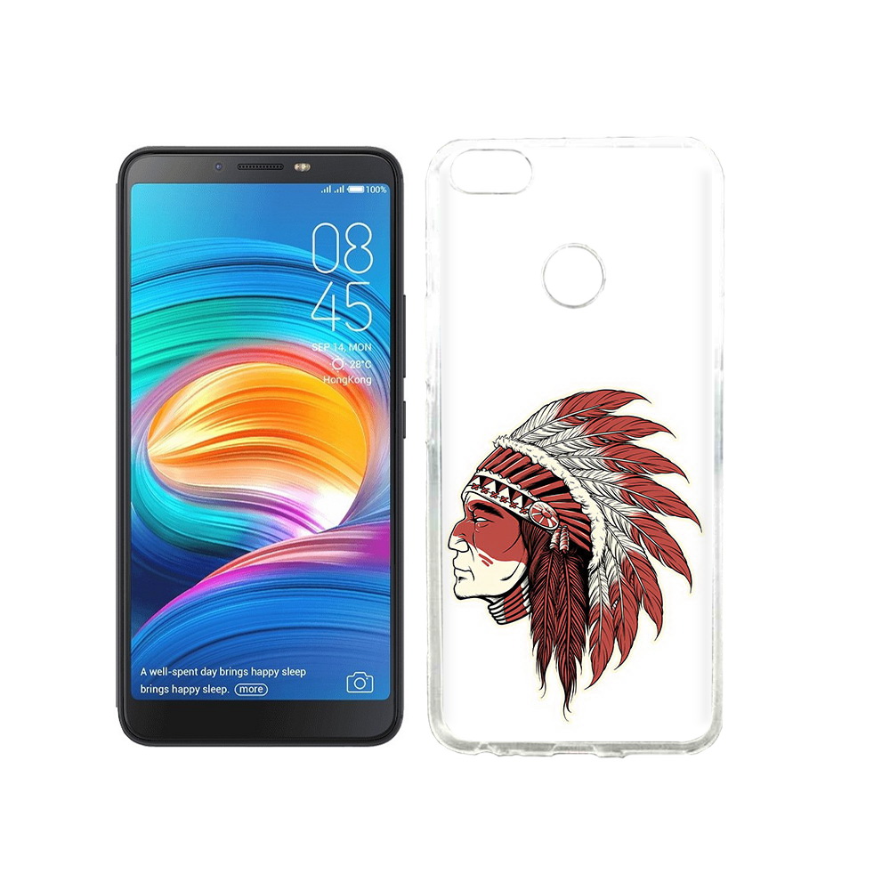 

Чехол MyPads Tocco для Tecno Camon X красный индеец, Прозрачный, Tocco