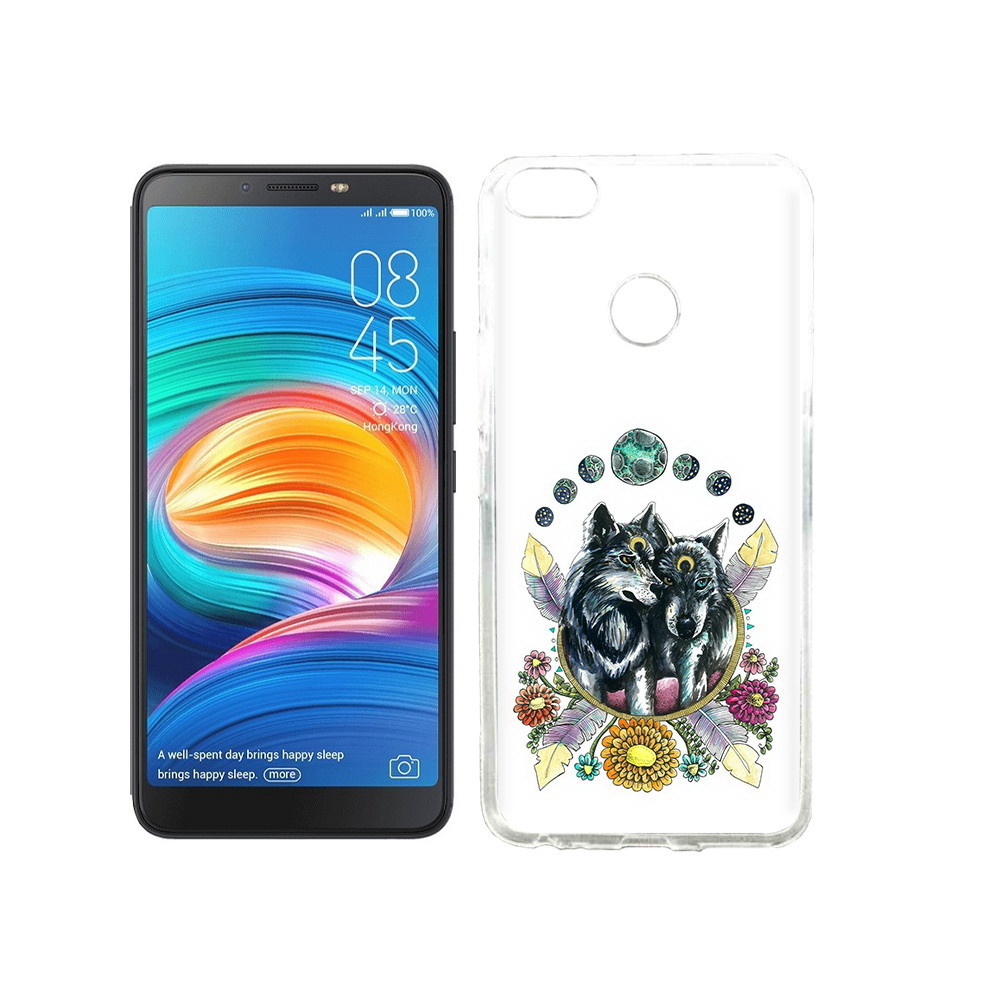 

Чехол MyPads Tocco для Tecno Camon X красивые волки абстракция, Прозрачный, Tocco