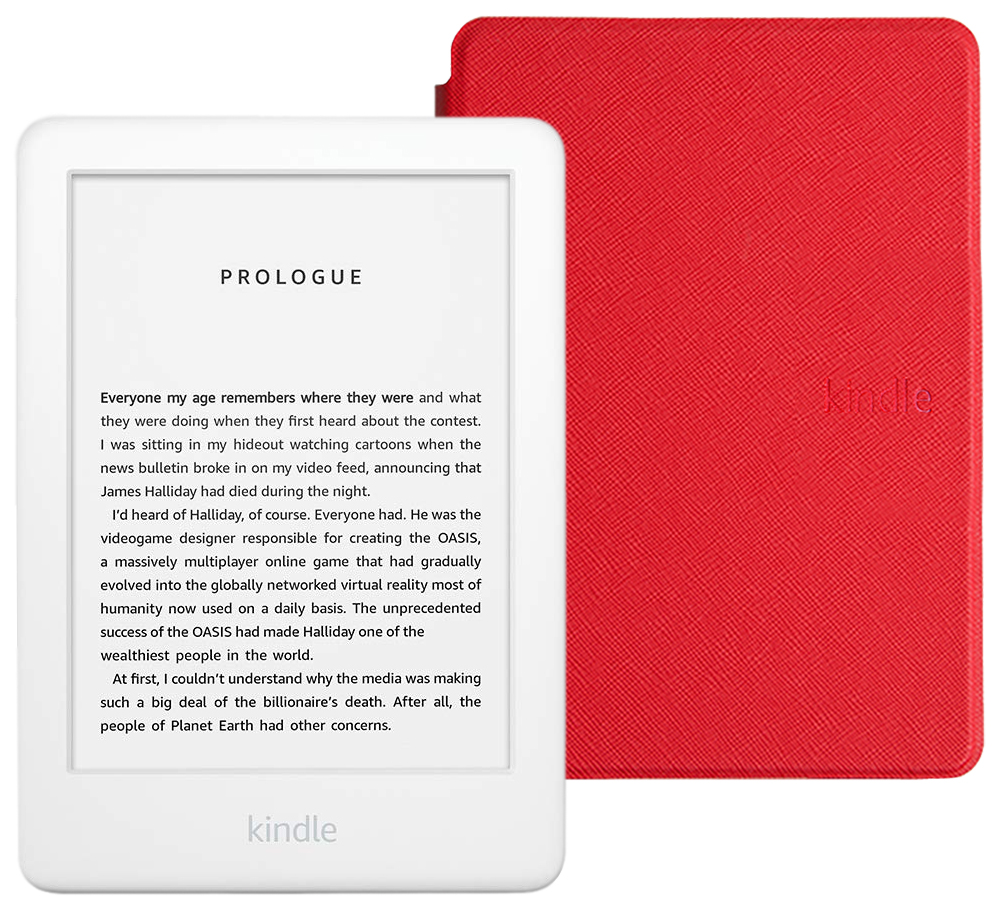 фото Электронная книга amazon kindle 10 8gb so white с обложкой readerone red