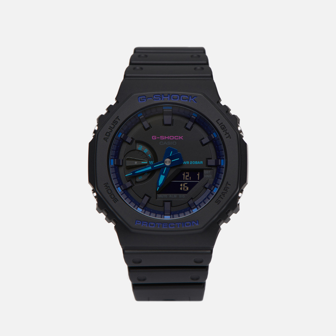 фото Наручные часы мужские casio g-shock ga-2100vb-1aer virtual blue