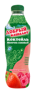 

Молочный коктейль с соком Добрый кашалот Клубника-малина 0,93 л
