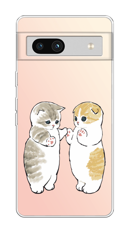 

Чехол на Google Pixel 7A "Пухлые котики", Розовый;бежевый;серый, 271450-1