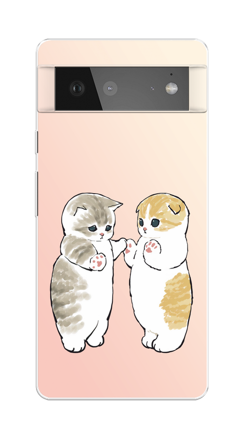 

Чехол на Google Pixel 6 "Пухлые котики", Розовый;бежевый;серый, 270850-1