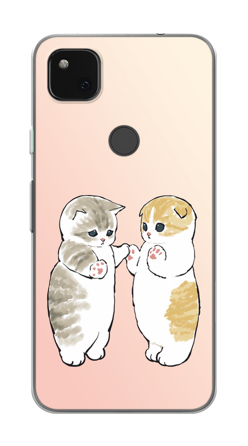 

Чехол на Google Pixel 4A "Пухлые котики", Розовый;бежевый;серый, 270650-1