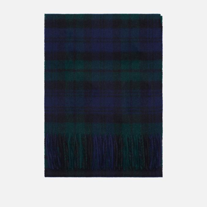 фото Шарф мужской norse projects moon checked lambswool чёрный, 174x25 см