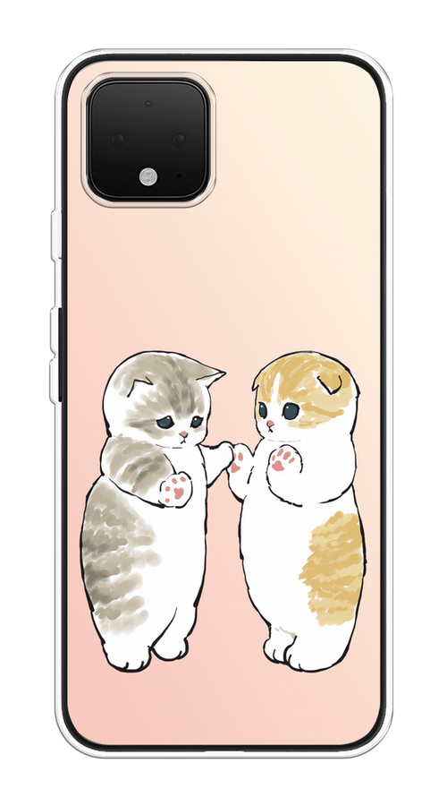 

Чехол на Google Pixel 4 "Пухлые котики", Розовый;бежевый;серый, 270250-1