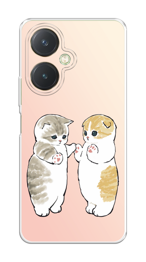 

Чехол на Vivo Y27 4G "Пухлые котики", Розовый;бежевый;серый, 269150-1