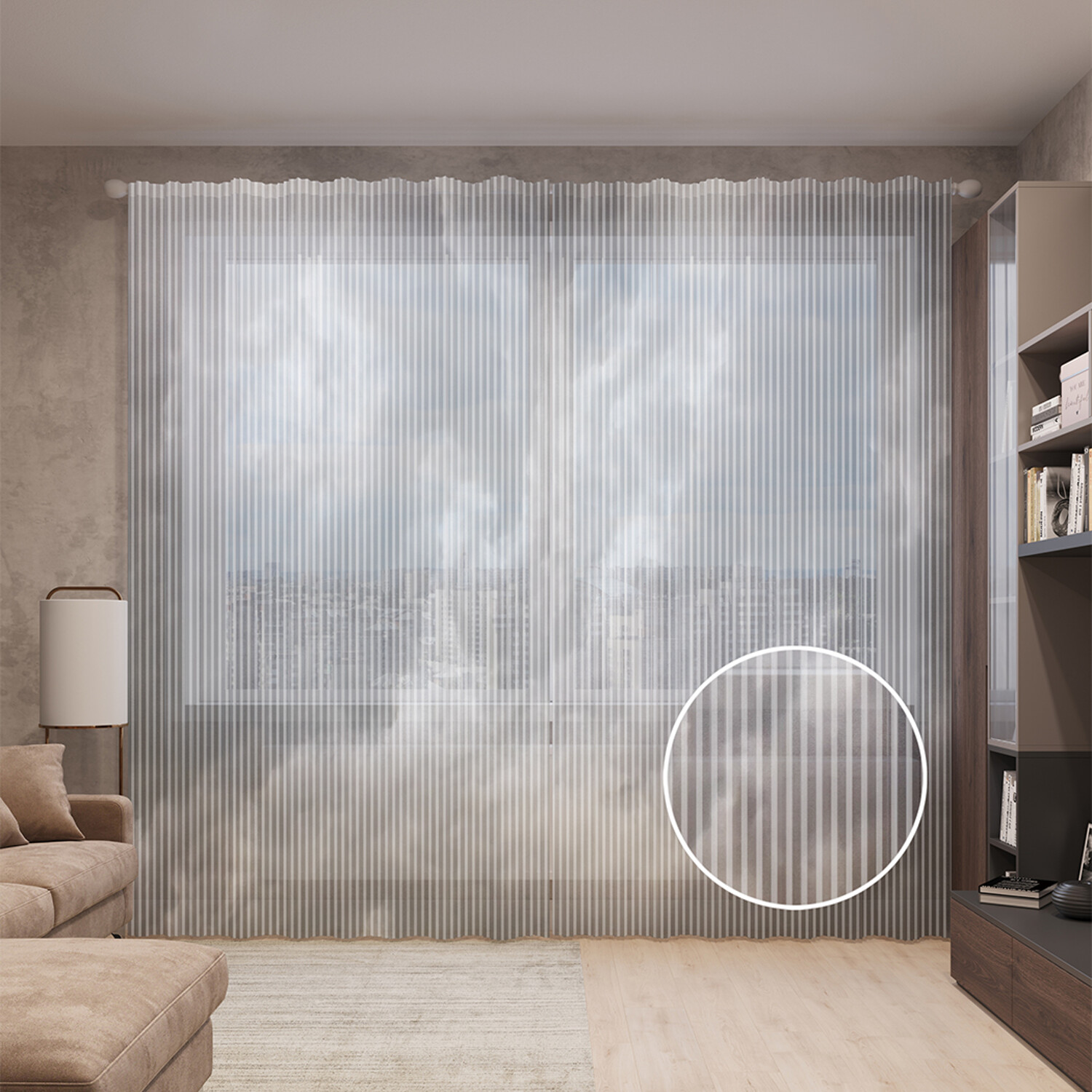 

Тюль вуаль на шторной ленте с принтом JoyArty "Грозовая туча", 310х265 см, Грозовая туча