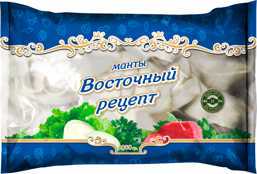 

Пельмени Минутки Восточный рецепт 1 кг