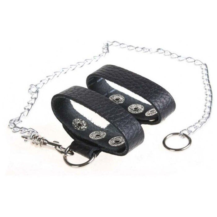 Поводок для пениса Sitabella с двумя ремешками черный