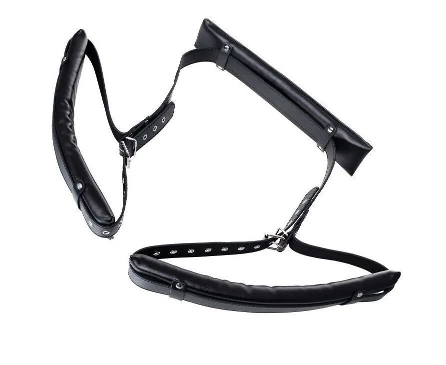 Кожаные стропы ToyFa Anonymo для фиксации черные